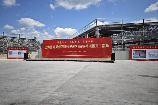 30億元！年產10萬噸！上海墨礫天然石墨負極材料前驅項目開工