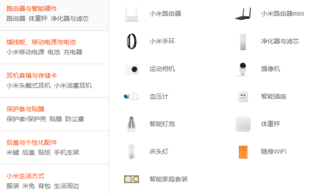 小米周邊售賣產品（騰訊科技配圖）