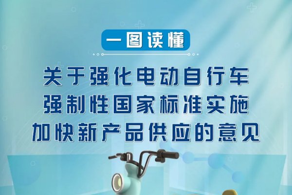 一圖讀懂《關(guān)于強(qiáng)化電動(dòng)自行車強(qiáng)制性國家標(biāo)準(zhǔn)實(shí)施 加快新產(chǎn)品供應(yīng)的意見》