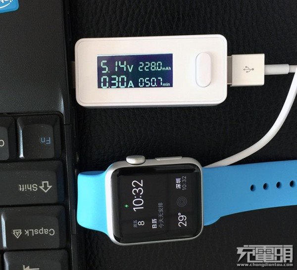 蘋果Apple Watch無線充電測試：速度賊快！