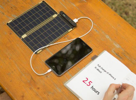 太陽能充電器 給iPhone6充電僅2.5小時