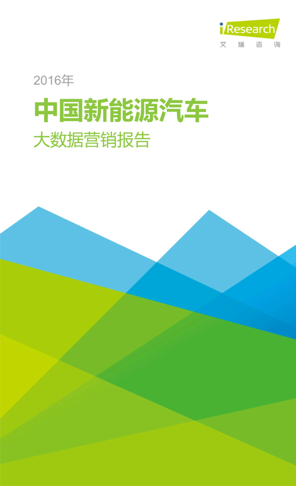 2016年中國新能源汽車大數據營銷報告