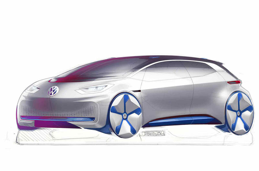大眾全新電動(dòng)汽車設(shè)計(jì)圖公布 未來(lái)感設(shè)計(jì)