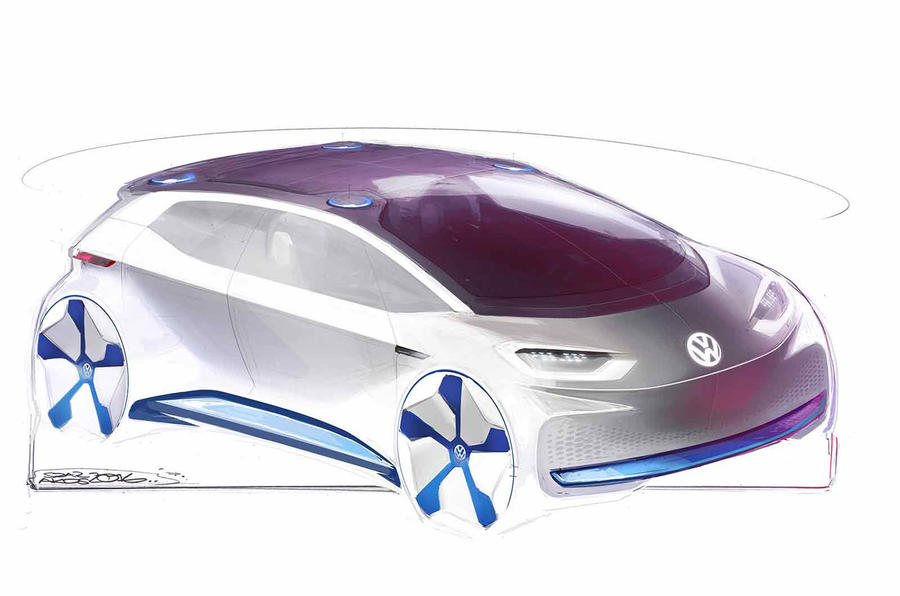 大眾全新電動(dòng)汽車設(shè)計(jì)圖公布 未來(lái)感設(shè)計(jì)