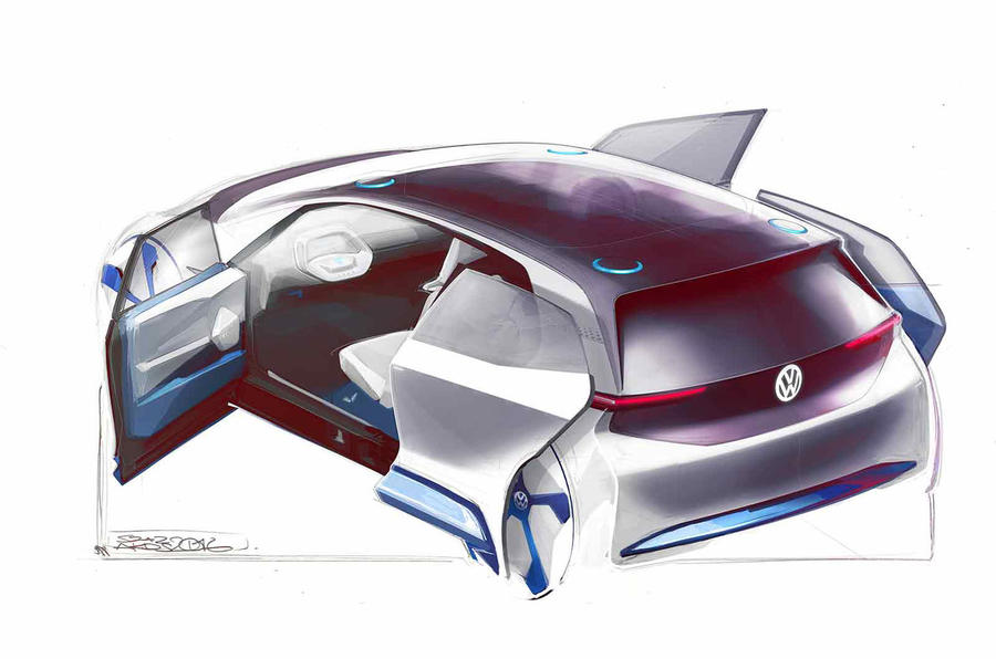大眾全新電動(dòng)汽車設(shè)計(jì)圖公布 未來(lái)感設(shè)計(jì)