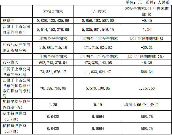 方大炭素主要財務數據