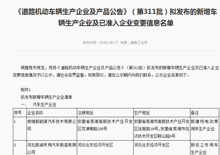 工信部公告