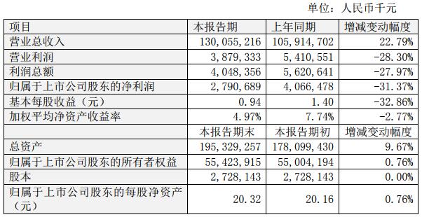 比亞迪2018年度主要財(cái)務(wù)數(shù)據(jù)和指標(biāo)