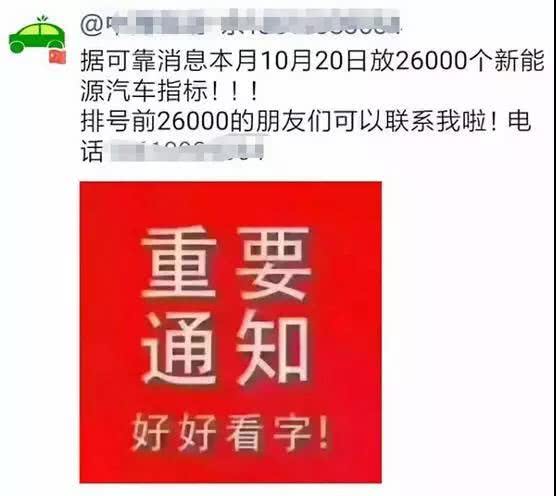 北京市交通委回應(yīng)：“新增2.6萬個(gè)新能源指標(biāo)”屬謠言