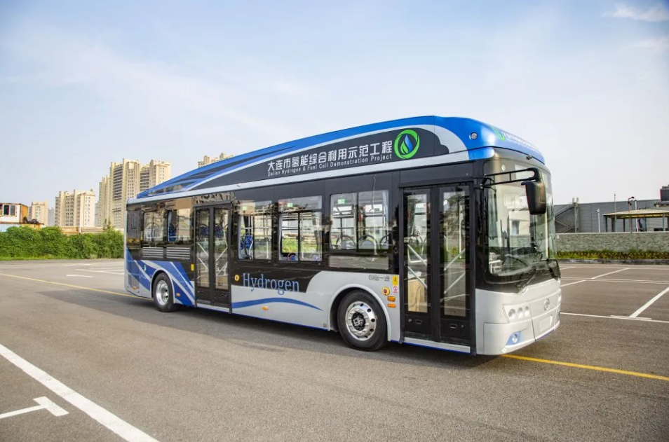 “海豚精靈”氫燃料電池城市客車 圖片來源：一汽大客