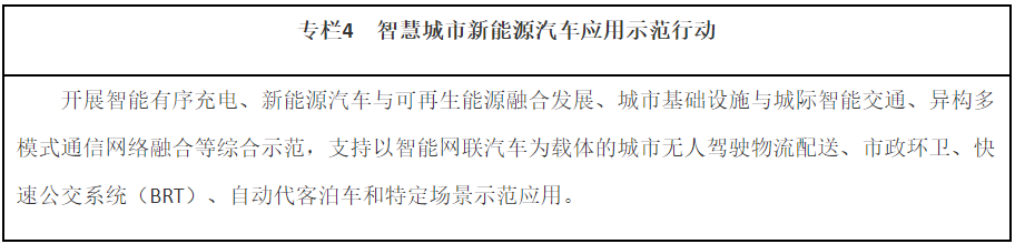 專(zhuān)欄4　智慧城市新能源汽車(chē)應(yīng)用示范行動(dòng)