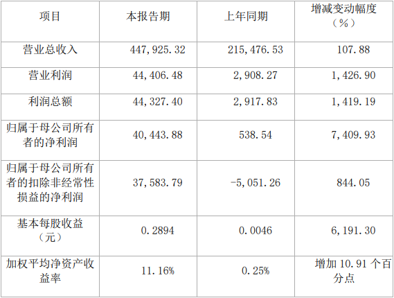 諾德股份2021年度主要財(cái)務(wù)數(shù)據(jù)和指標(biāo)（單位：萬(wàn)元）