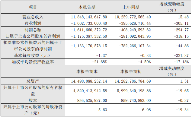 2021年度主要財務(wù)數(shù)據(jù)和指標(biāo)（單位：元）