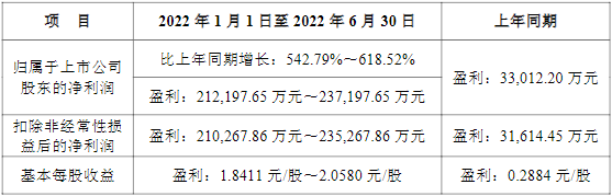 雅化集團2022年上半年業績預告
