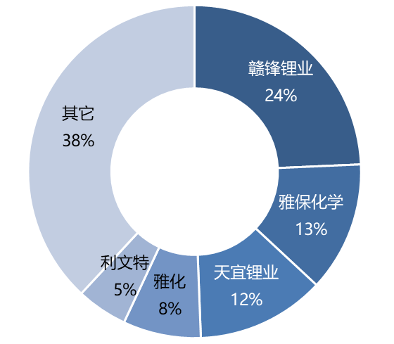 2022年H1中國氫氧化鋰生產(chǎn)企業(yè)產(chǎn)量排名情況