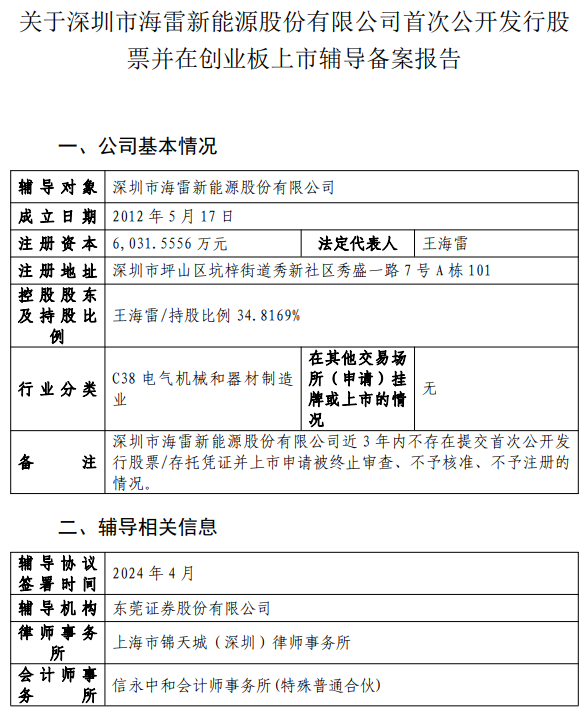 海雷新能源