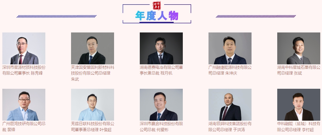 中國(guó)電池新能源行業(yè)年度人物