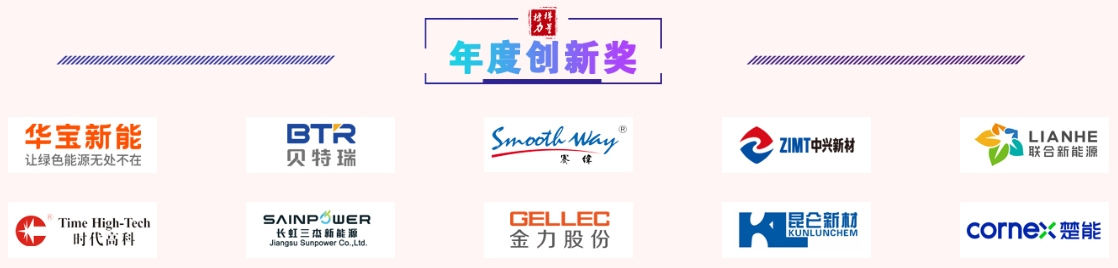 中國(guó)電池新能源行業(yè)年度創(chuàng)新獎(jiǎng)