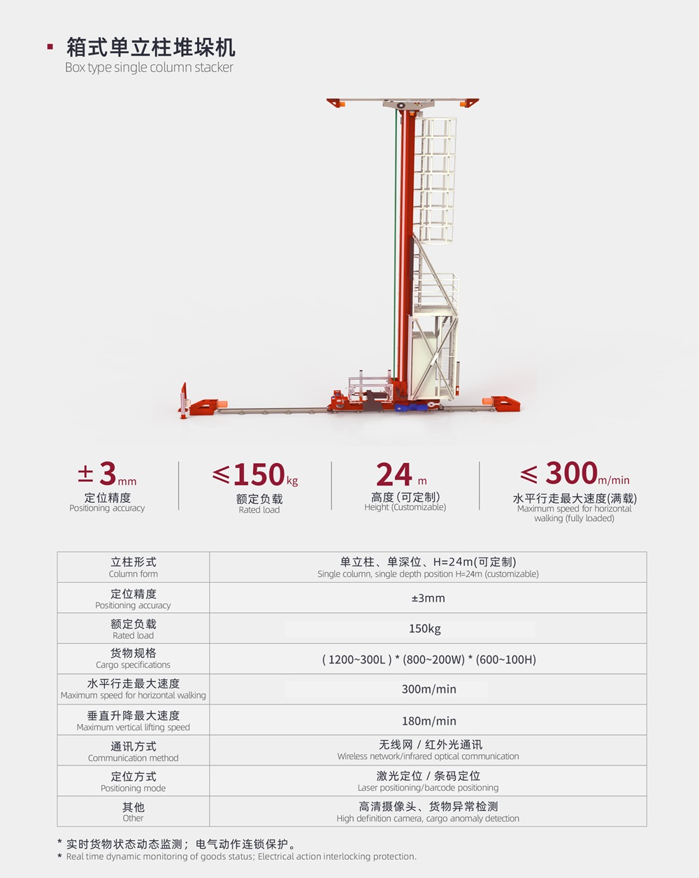箱式單立柱堆垛機
